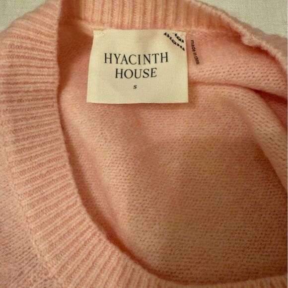 NWOT HYACINTH HOUSE Pink Floral Embroidered Lilah Sweater-Z6 - Picture 8 of 8